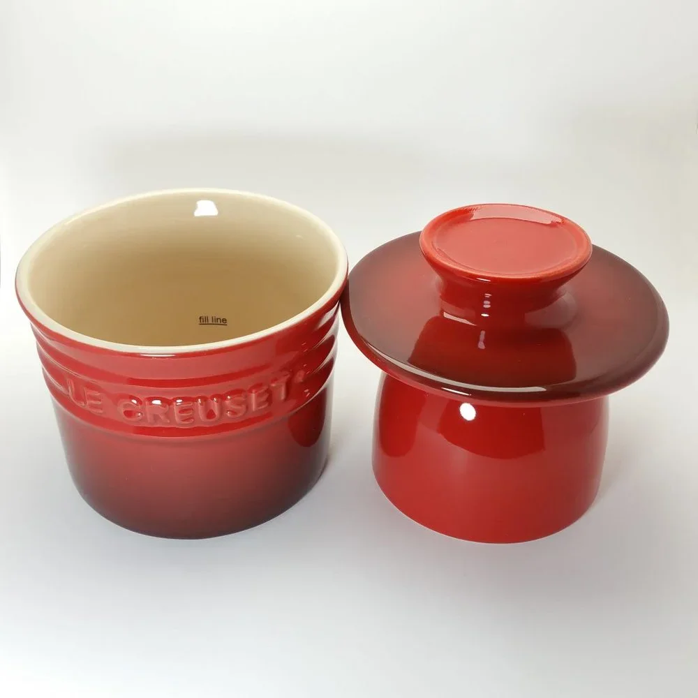Le Creuset Butter Crock in Cerise